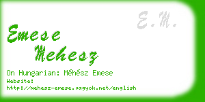emese mehesz business card